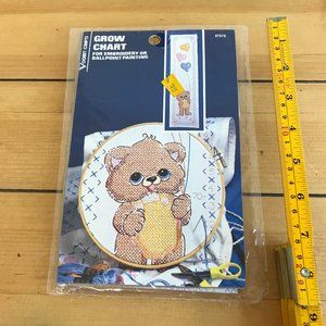 Vogart Crafts Teddy Bear Grow Chart Craft Kit Embroidery or Painting #8757G